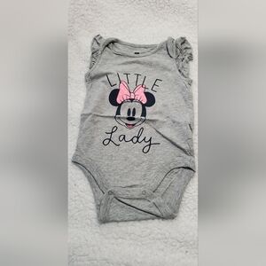 Gap KIDS Disney Minnie Mouse Gray Onesie